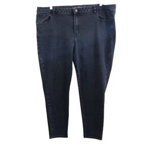 Lane Bryant Black Super Stretchy Skinny Jeans.